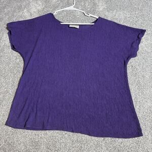 Vintage 90s Jessica Michelle Top Women 20W Plus Size Crinkled Lagenlook Boho USA